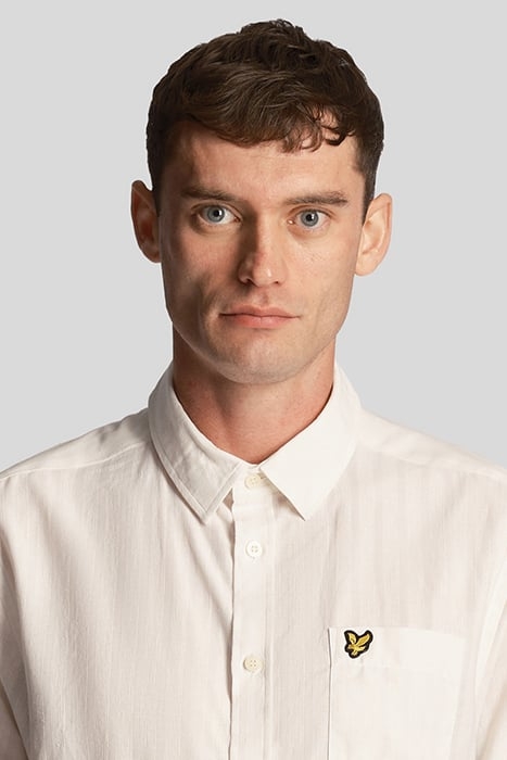 TEXTURED STRIPE SHORT SLEEVE SHIRT CHALK 5