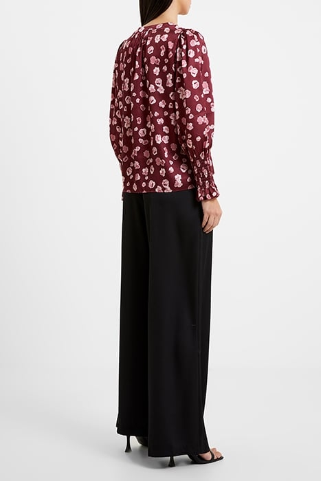 BRONWEN ALEEYA SATIN LS V NK BROWN 2