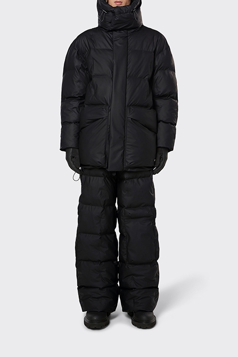 UNISEX BLOCK PUFFER JACKET BLACK 2