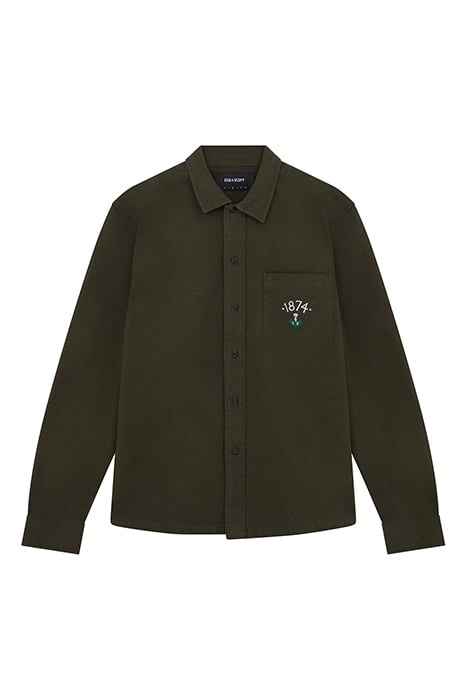 1874 BRUSHED COTTON OVERSHIRT WILTON GREEN 4