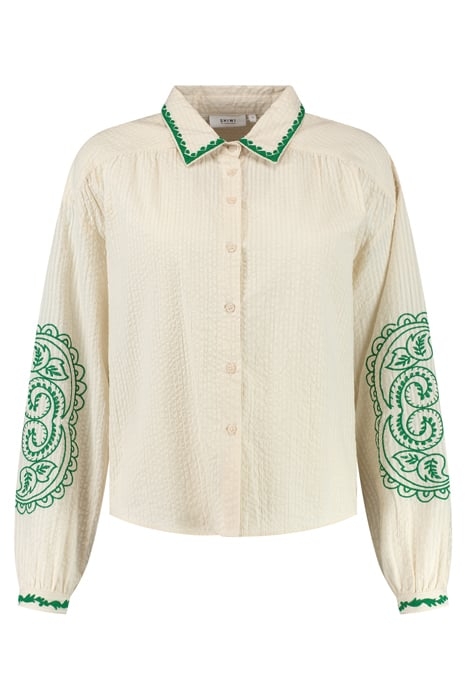 LADIES ELODIE BLOUSE SEERSUCKER KIT WHITE 5