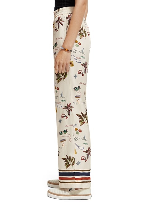 GIA - PRINTED MID RISE WIDE LEG PANTS FESTIVAL TRINKET 6