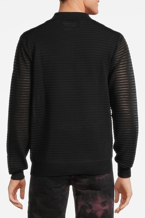 WINNIE NEW YORK – WOVEN SILK POLO BLACK 2