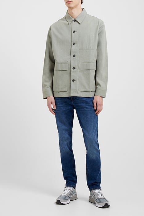 COT HERRINGBONE CHORE OVERSHRT GREEN 3