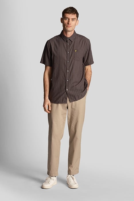 TEXTURED STRIPE SHORT SLEEVE SHIRT GUNMETAL 3