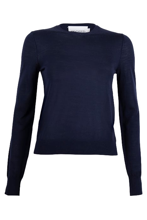 CREW NECK LONG SLEEVE KNITS DARK NIGHT 1