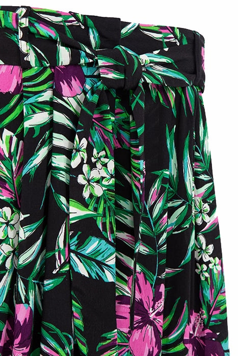 BLACK LENZING™ ECOVERO™ TROPICAL WIDE-LEG TROUSERS 6