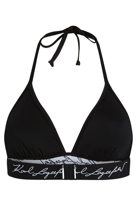 SIGNATURE TRIANGLE SWIM TOP BLACK 2