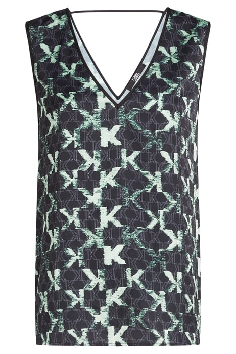 MONOGRAM AOP SLVLESS TOP BLACK 1