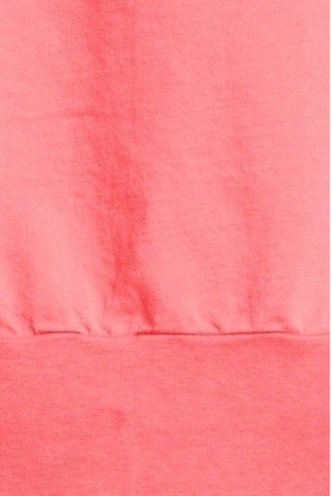 SWEAT TOP LONG SLEEVE GARMENT DYED SWEATER BRIGHT CORAL 5