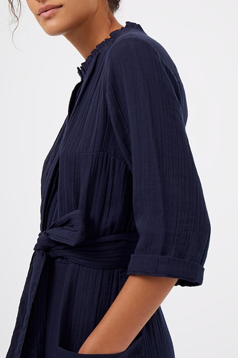 SUMMER TEXTURE BELTED JUMPSUIT BLUE 3