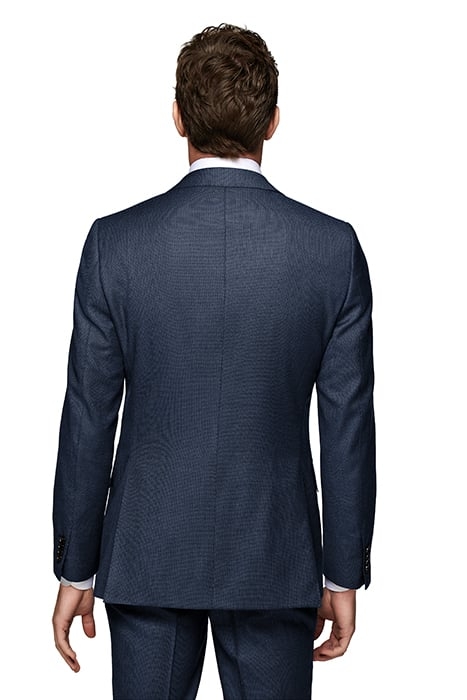 MID BLUE BIRD'S EYE TAILORED FIT LAZIO SUIT MID BLUE 3
