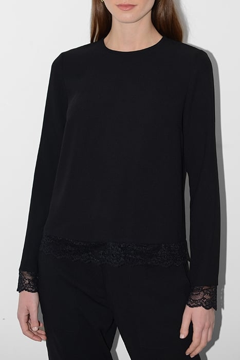 LACE MIX LS TOP BLACK 1