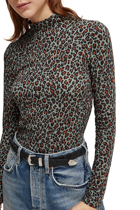 ALL OVER PRINTED MOCKNECK LONG SLEEVED SHIRT CREATURES OF TH 6