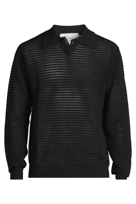 WINNIE NEW YORK – WOVEN SILK POLO BLACK 3