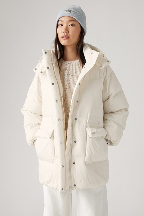 MID PUFFER COAT IN ECRU 4