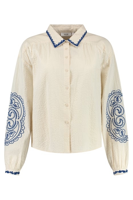 LADIES ELODIE BLOUSE SEERSUCKER LIGHT KIT WHITE 4