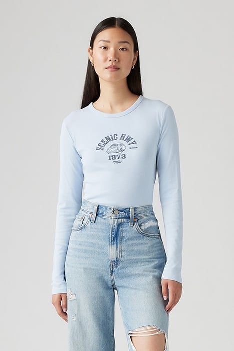 GRAPHIC LONG-SLEEVED TOP BLUE 1