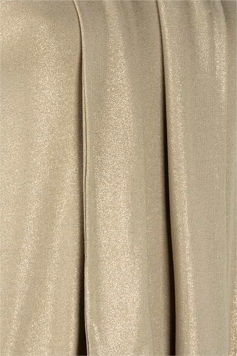 TOP BALLOON SLEEVE METALLIC COATED JERSEY GREEN LENTIL 3