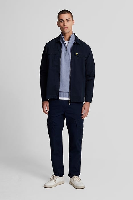 LAMBSWOOL QUARTER ZIP JUMPER FACTORY BLUE 4