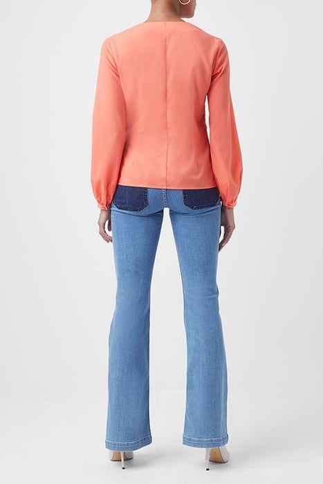 CREPE LIGHT LS WRAP OVER TOP RED 2