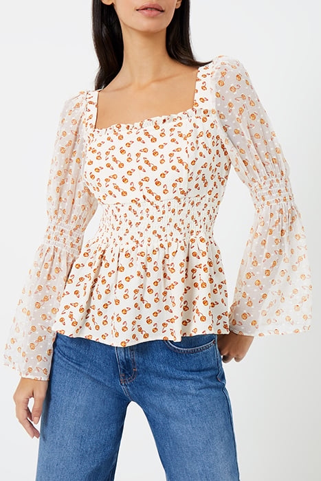 FRANCINE CALLIE DP SMCK BLOUSE WHITE 1