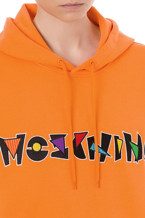 GEOMETRIC LOGO HOODIE ORANGE 4