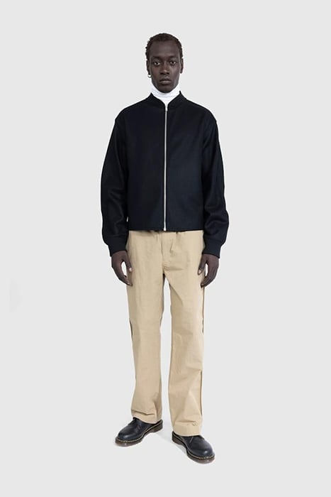 JIL SANDER – FULL-ZIP WOOL MELTON JACKET BLACK 2