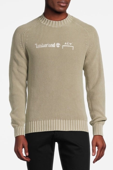 A-COLD-WALL* X TIMBERLAND – FISHERMAN KNIT JUMPER BEIGE 1