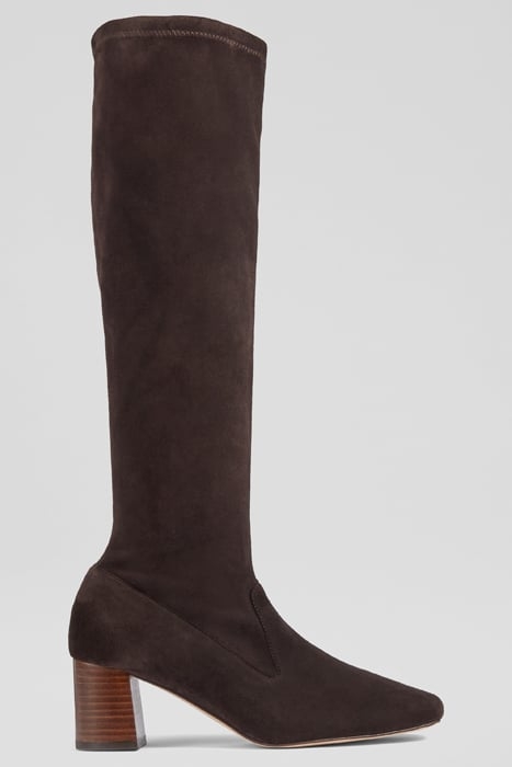 DAVINA STRETCH BOOTS CHOCOLATE 1