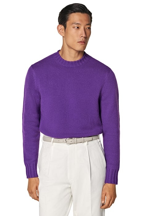 PURPLE MERINO CREWNECK PURPLE 1