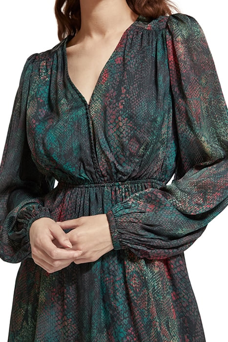 BALLOON SLEEVE MINI DRESS SNAKE 6