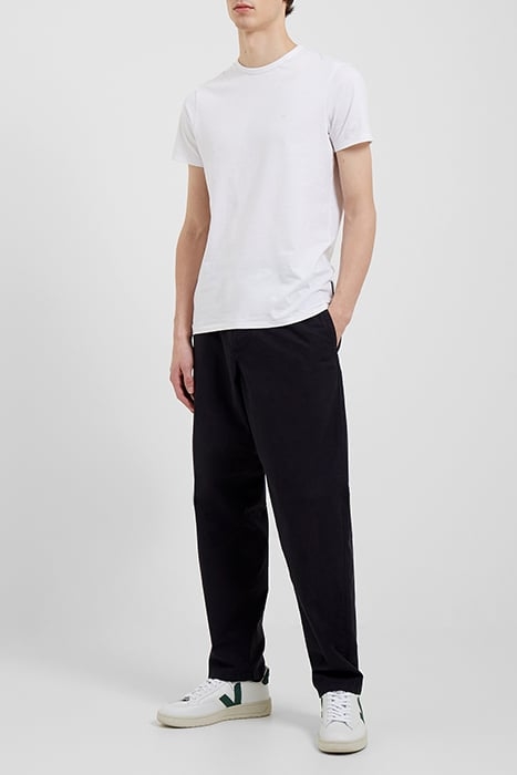 PEACHED COT STRAIGHT LEG TRSR BLACK 2