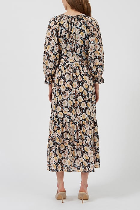 SUNFLOWER PRINT BELTED DRESS MISC. 2