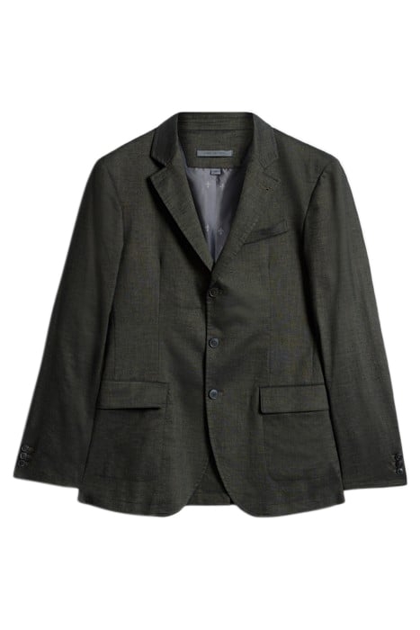 NOTCH LAPEL JACKET WITH FLAP HIP POCKETS KELP 2