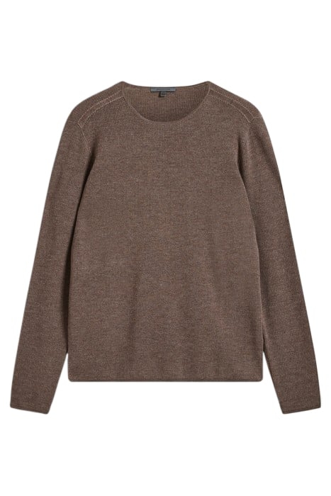 LEIRA RIB STITCH LS CREW WITH SHOULDER D ELEPHANT 2