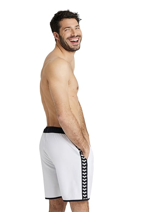 ICONS TEAM STRIPE UNISEX BERMUDA WHITE-BLACK 2