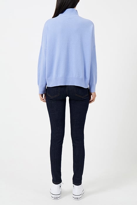 JEANIE VHARI SUST ROLL NK JMPR BLUE 3