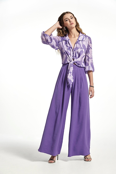 PRINTED PLUMETI GAUZE URIBE SHIRT VIOLET 1