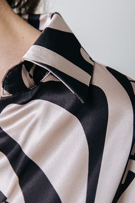 LEA ZEBRA WRAP MIDI DRESS SAND 6