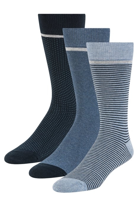 3PK MENS NON TERRY CREW BLUE 5