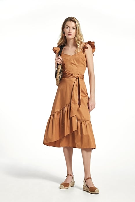 POPLIN GUINEA SKIRT CAMEL 1