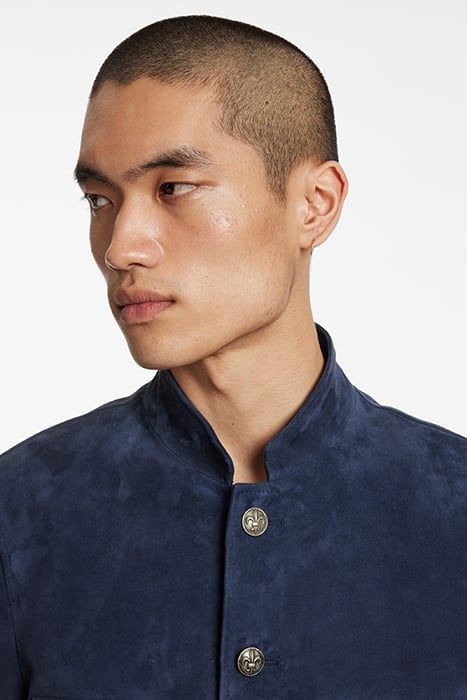 SUEDE OFFICIAL JACKET WITH MULTI POCKETS NAVY 3