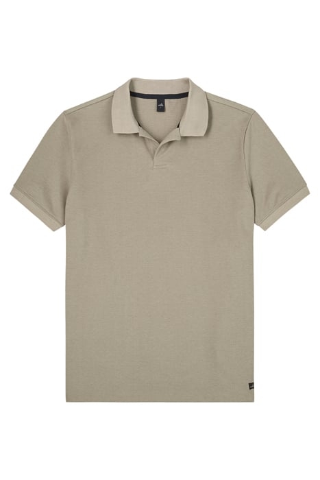 SPENCE | TECH COTTON POLOSHIRT SLATE BEIGE 1