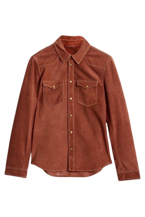 MASON WESTERN SHIRT JACKET BURNT CLAY 2
