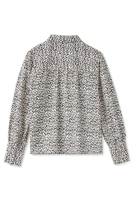 BUTTON UP WITH GATHERS ABSTRACT DOTS 4