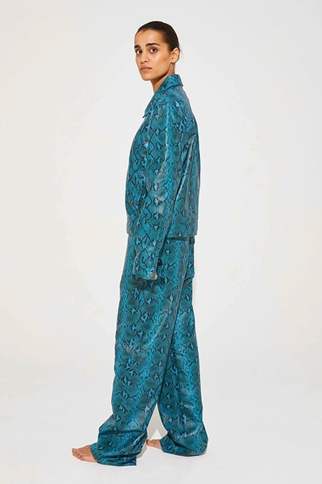 ISOBEL LEATHER TROUSERS BLUE 3