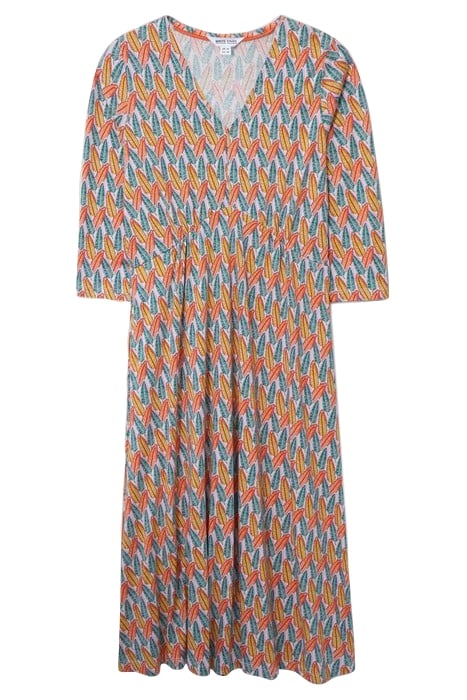 TEA MIDI JERSEY DRESS GREY MULTI 2