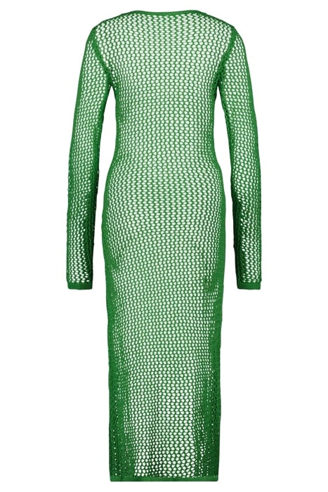 KNITTED CROCHET DRESS GREEN 3