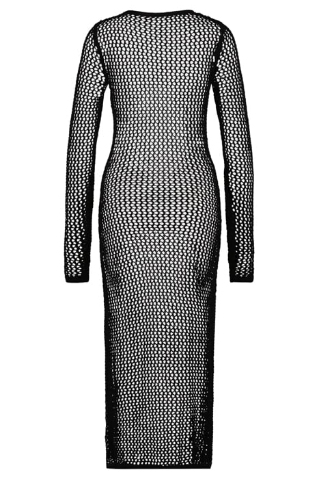 KNITTED CROCHET DRESS BLACK 3